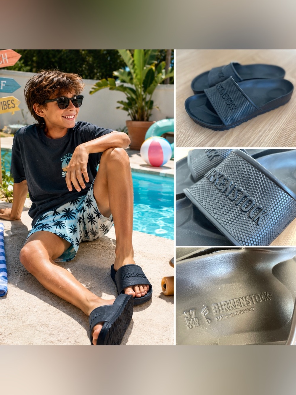 Birkenstock Pool slides 39 size Women’s US  6 Men’s US 4 NEW